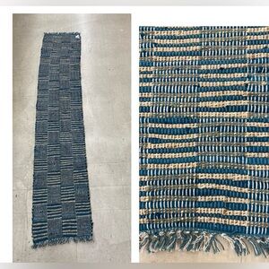 Woven Runner Rug with Fringe Jute & Cotton  NARROW 14”(1’2”) X 72”(6’). NWOT